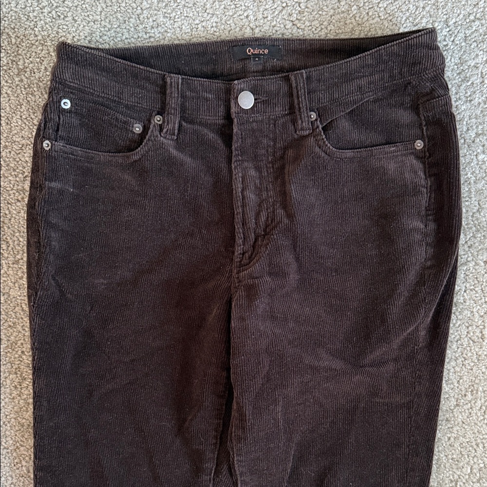 Quince Brown Corduroy Straight-Leg Pants